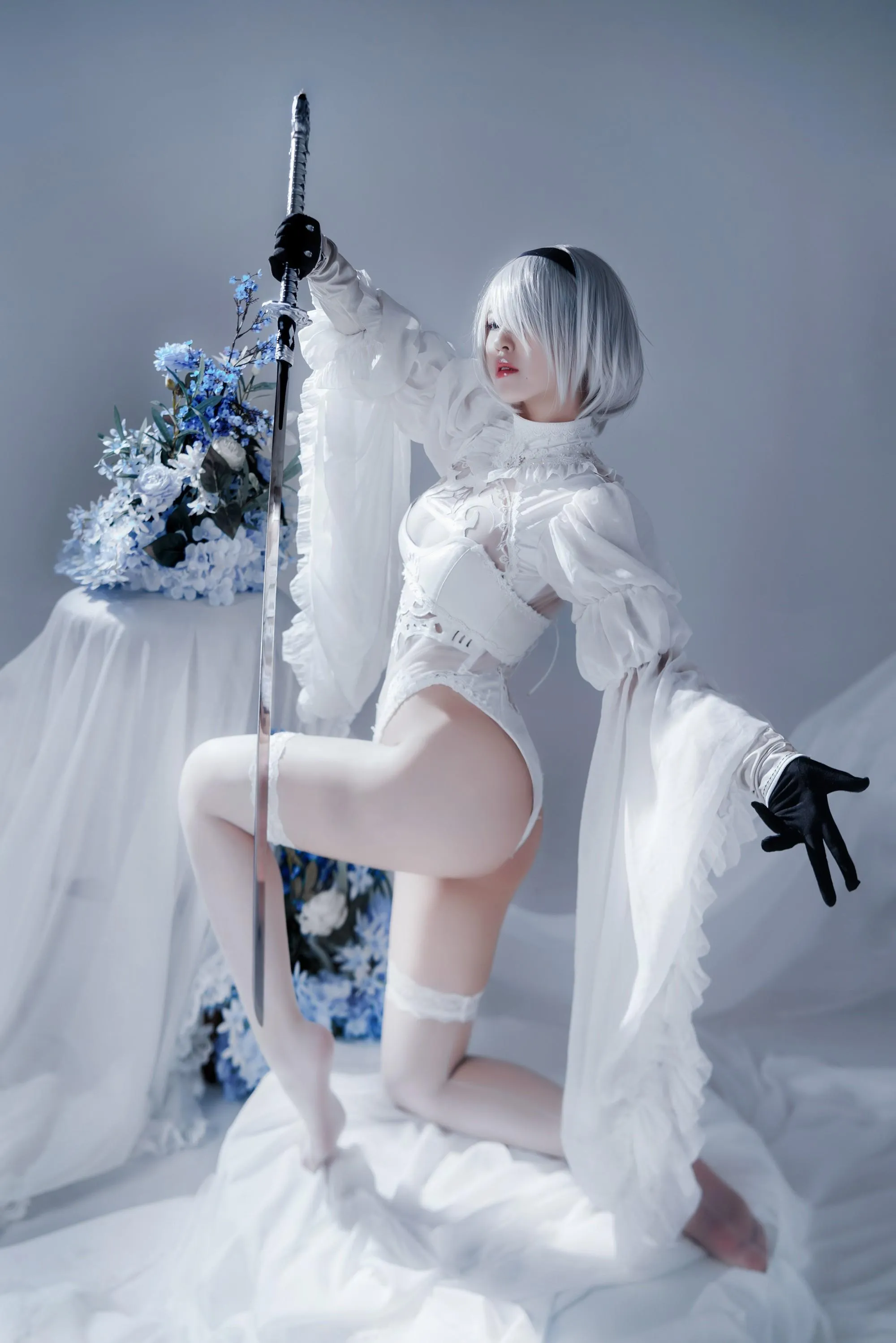 半半子 – NO.55 Automataヨルハ二号B型 白いドレス [51P]插图8